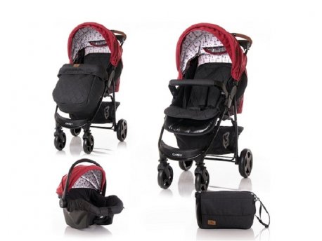 LORELLI BERTONI KOLICA DAISY SET RED BLACK LIGHTHOUSE