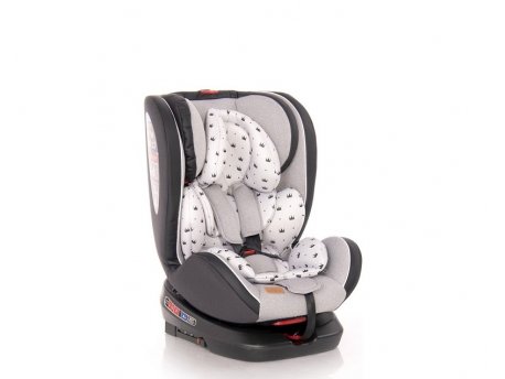 LORELLI BERTONI AUTO SEDIŠTE NEBULA ISOFIX 0-36KG - ROT. GREY CROWNS