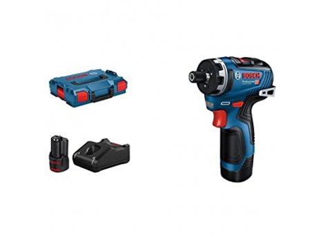 BOSCH plavi alat GSR 12V-35 HX Akumulatorski odvrtač 2 x 3.0 Ah + punjac + L-Boxx 102