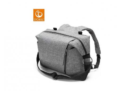 STOKKE Changing bag Black Melange - torba 2u1 ( ranac-torba)