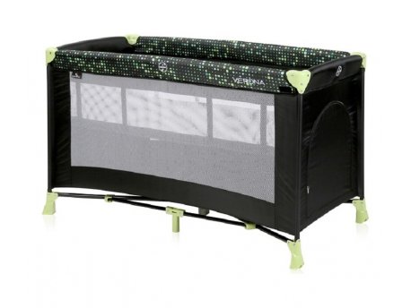 LORELLI BERTONI PRENOSIVI KREVETAC VERONA 2 NIVOA BLACK&GREEN DOTS