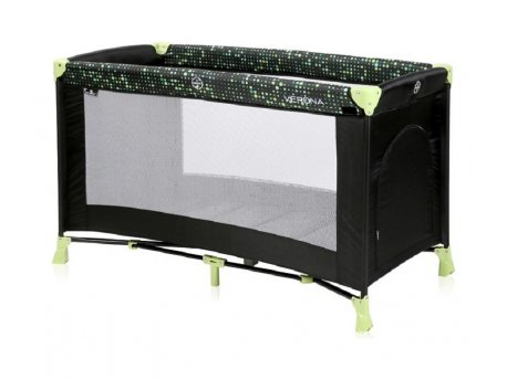 LORELLI BERTONI PRENOSIVI KREVETAC VERONA 1 NIVO BLACK&GREEN DOTS (2020)