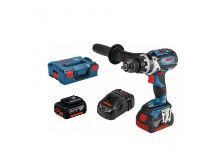BOSCH plavi alat GSB 18V-85 C Akumulatorska vibraciona bušilica - odvrtač 2x5,0Ah; L-Boxx (06019G0300