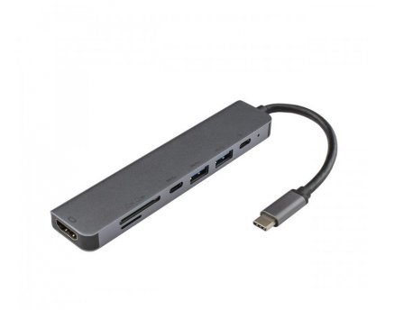 S BOX ADAPTER  USB TYPE-C->HDMI/USB-3.0/SD+TF - 7u1