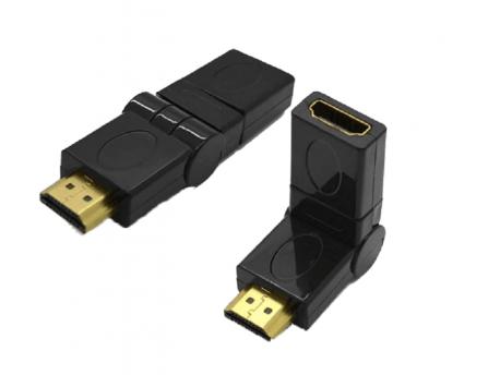 S BOX HDMI ugaoni konektor 360° m/ž (crni)
