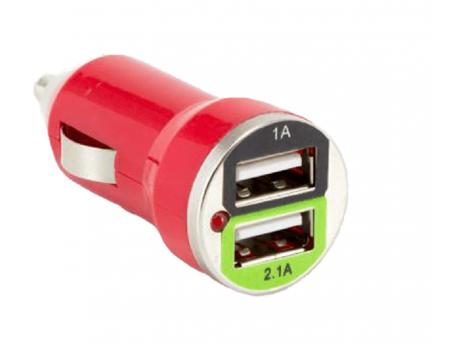 S BOX Auto punjač CC-221-2 (Crveni)