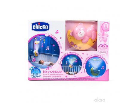 CHICCO Muzički projektor Next2Moon, roze