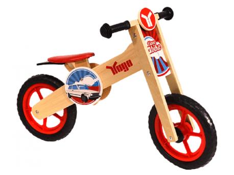YUGO Wooden Balance Bike Red