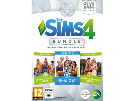 ELECTRONIC ARTS PC The Sims 4 Bundle Pack 5 Dine Out + Movie Hangout Stuff + Romantic Garden Stuff (Code in a Box)