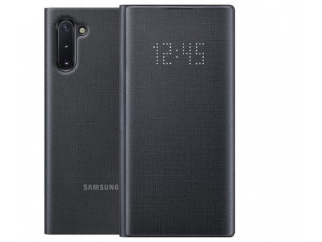 SAMSUNG LED preklop futrola NOTE 10 CRNA