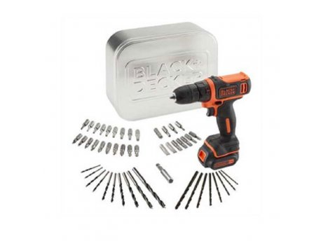 BLACK&DECKER BDCDD12A80T Akumulatorska bušilica odvijač 10.8 Li-Ion + limenka + pribor