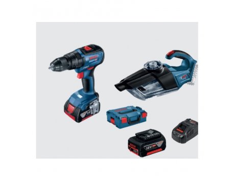 BOSCH plavi alat GSB 18V-50 + GAS 18V-1 Set akumultorskih alata