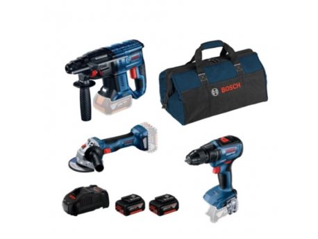 BOSCH plavi alat GBH 180-LI + GSR 18V-50 + GWS 180-LI Set akumultorskih alata