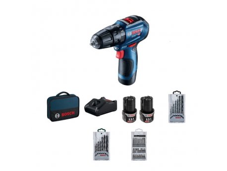 BOSCH plavi alat GSB 12-30 Akumulatorski odvrtac + 39-delni set pribora