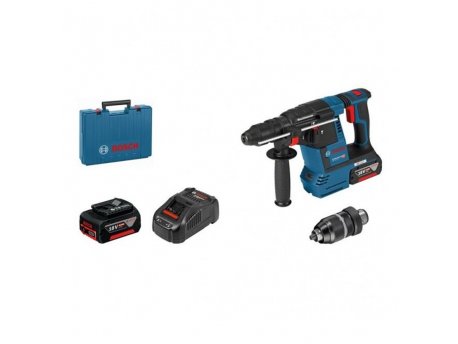 BOSCH plavi alat GBH 18V-26 F SDS PLUS Akumulatorski hamer + 7-delni set burgija