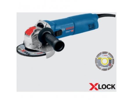 BOSCH plavi alat GWX 14-125 Ugaona brusilica + poklon X-LOCK Dijamantska rezna ploča 125 mm