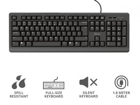 TRUST Tastatura Primo US, crna 23880