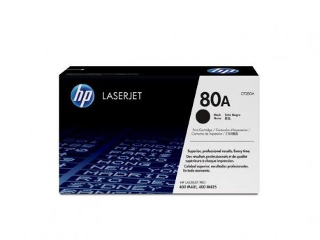 HP 80A Black Original LaserJet Toner Cartridge, CF280A