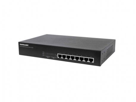 INTELLINET 8-Port Gigabit Ethernet PoE+ 140W Switch 560641