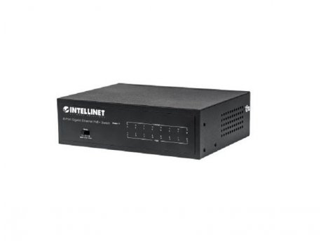 INTELLINET 8-Port Gigabit Ethernet PoE+ Switch 60W