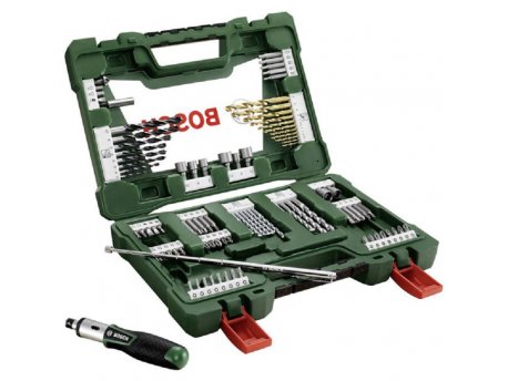 BOSCH zeleni alat 91-delni V-Line box 2607017311
