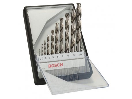 BOSCH plavi alat 10-delni Robust Line set burgija za metal HSS-G DIN 338 135° 2607010535