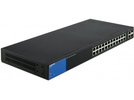 LINKSYS Smart Gigabit 24-port PoE switch + 2xCombo, 24xPoE 192W (LGS326P-EU)