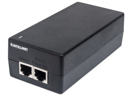 INTELLINET Gigabit Ultra PoE+ Injector, 1x60W Port, Plastic Housing 561235