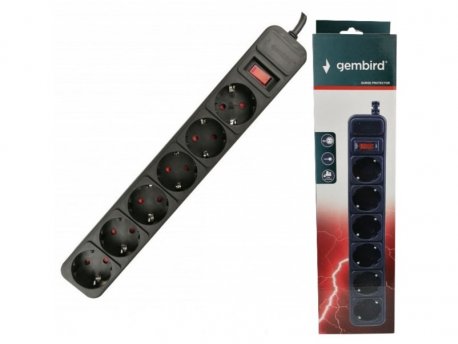 GEMBIRD Kabl GEMBIRD Protektor SPG6-B-15 6mesta 4.5mBlack