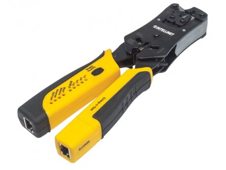INTELLINET Crimping Tool and Cable tester RJ11/RJ45 Test 6 Cable Blister