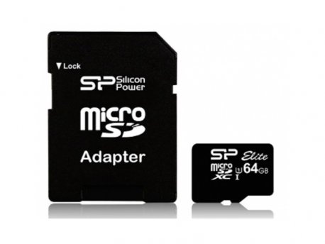 SILICON POWER MicroSDXC 64GB SP064GBSTXBU1V10SP Class 10