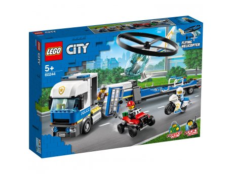 LEGO 60244 POLICIJA: TRANSPORTER HELIKOPTERA