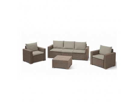 KETER CALIFORNIA 3 SEATER Baštenski set, Pe-ratan, kapućino