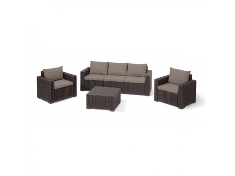 KETER CALIFORNIA 3 SEATER Baštenski set, Pe-ratan, braon