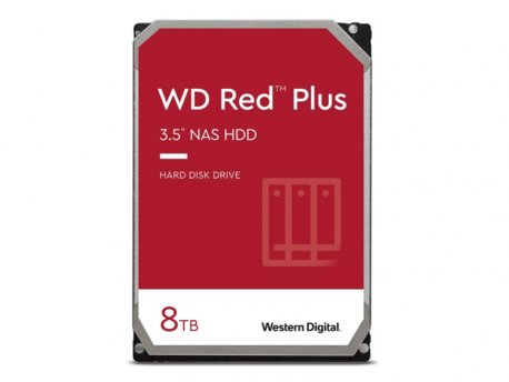 WESTERN DIGITAL Red Plus, 3.5 / 8TB / 256MB / SATA / 7200 rpm, WD80EFBX