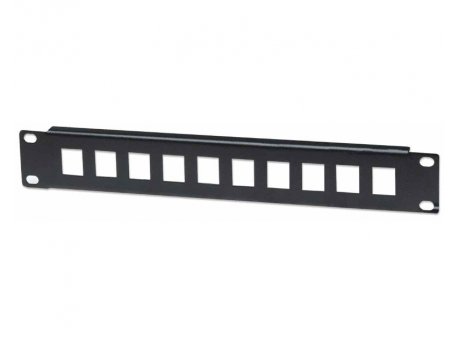 INTELLINET 10'' Rackmount Blank Patch Panel 10 Port 1U crni