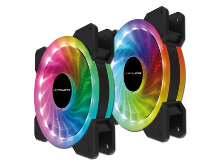 LC POWER CF-PRO-RGB-COMBO 2X120mm Fan RGB LED COMBO
