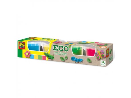 SES CREATIVE Eko plastelin u 4 boje