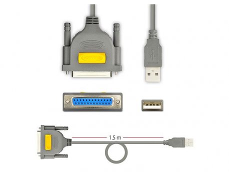 Axagon Adapter USB 2.0 na Parallel (DB25F) sa kablom 1.5m