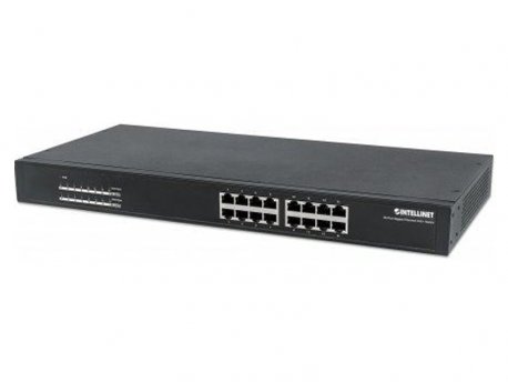 INTELLINET 16-Port Gigabit 220W PoE+ Switch