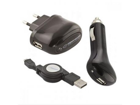 ESPERANZA ( 3 U 1 ) - PUNJAČ (AC/DC - USB / MICRO USB ) 1A