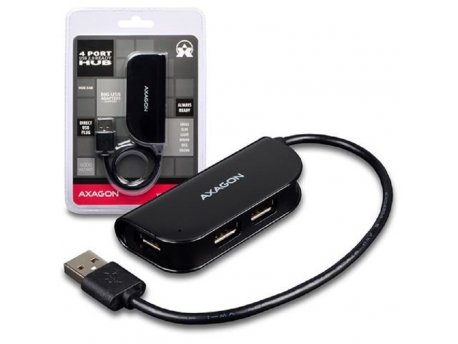 Axagon USB HUB 4xUSB2.0 Black