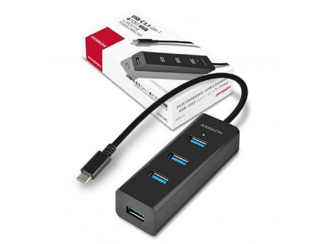 Axagon USB HUB 4xUSB3.2 + micro USB Black