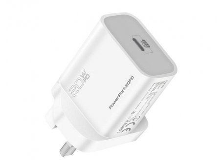PROMATE PowerPort Zidni punjač USB-C port beli