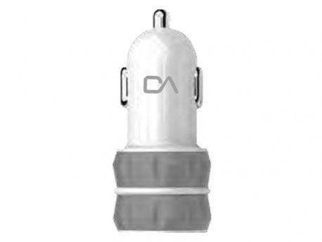 Delicate-Amazing DT0001BK Auto punjač, 3.1A 2xUSB, beli
