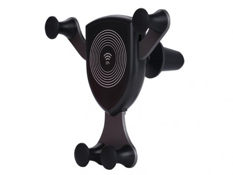 Delicate-Amazing DT0056BK Auto Wireless punjač sa nosačem za ventilaciju, crni