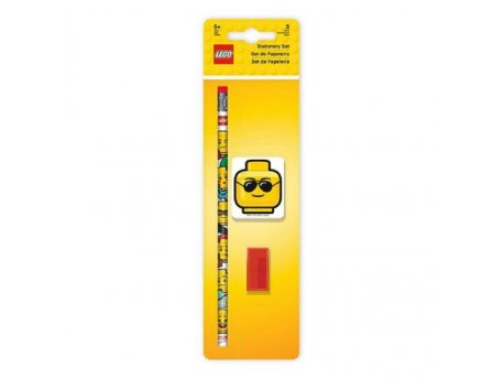 LEGO SET ZA PISANJE (OLOVKA, GUMICA, REZAČ)