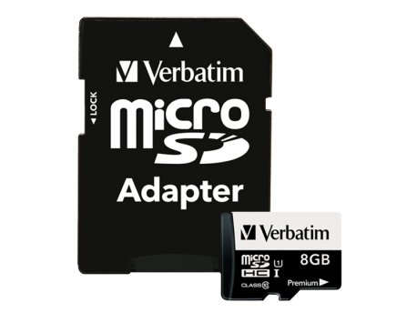 VERBATIM Memorijska kartica microSD 8GB+adapter class10