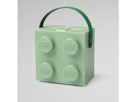 LEGO KUTIJA ZA UŽINU SA RUČKOM: PEŠČANO ZELENA