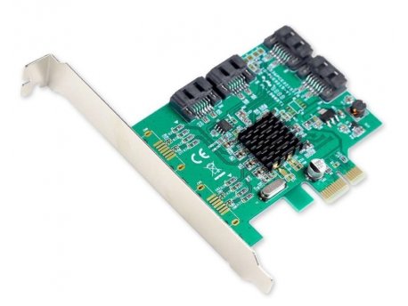 E-GREEN PCI-Express kontroler 4-port SATA III int. Kartica marvel88SE9215 Chipset